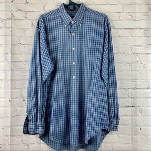 Austin Reed blue checkered shirt